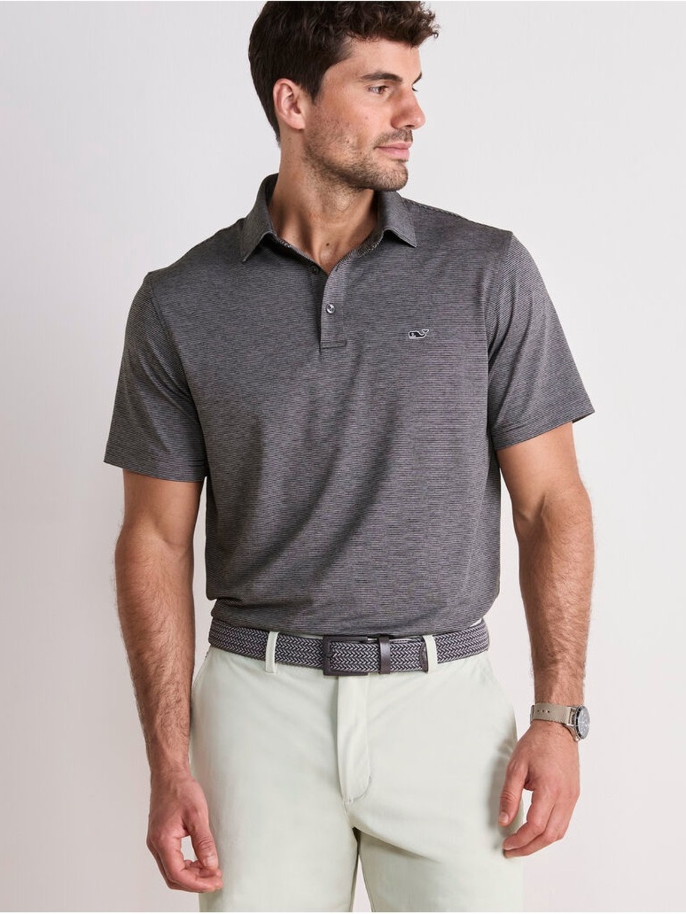 Vineyard Vines Performance St. Jean Stripe Sankaty Polo